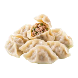Большая порция пельмени с говядиной и свининой